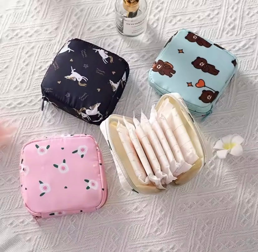 Portable Sanitary Napkin Organizer, Waterproof Mini Napkin Bag, Women Sanitary Napkin Pouch, Portable Travel Mini Pouch