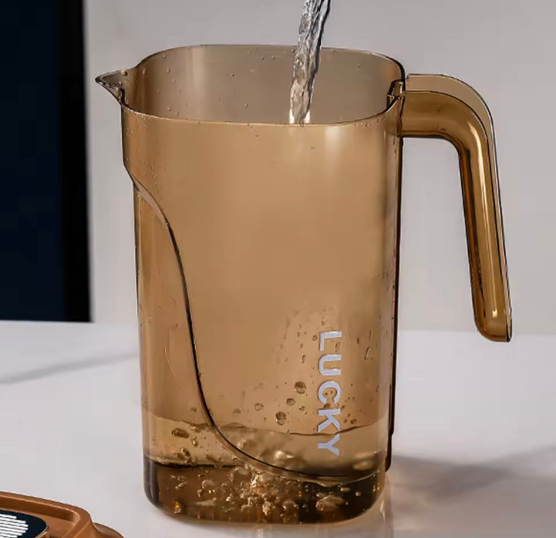 Large Capacity Transparent Water Juice Jug, Heat Resistant Juice Containers, Transparent Glass Water Mug