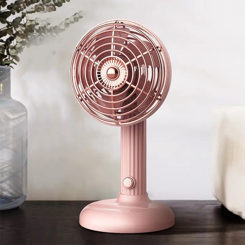Retro Handheld Fan, Desktop Rotatable Fan, Portable Silent Fan, Usb Mini Charging Electric Fan, Ultra Quiet High Portable Fan