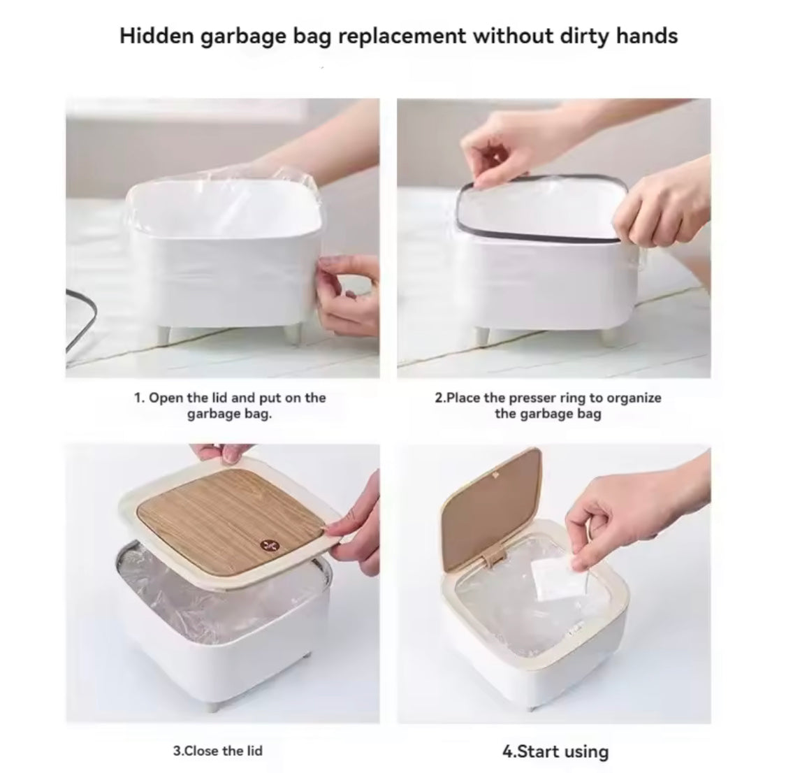 Nordic Press Desktop Trash Can, Creative Desktop Waste Bin, Bedroom Bedside Trash Can With Lid