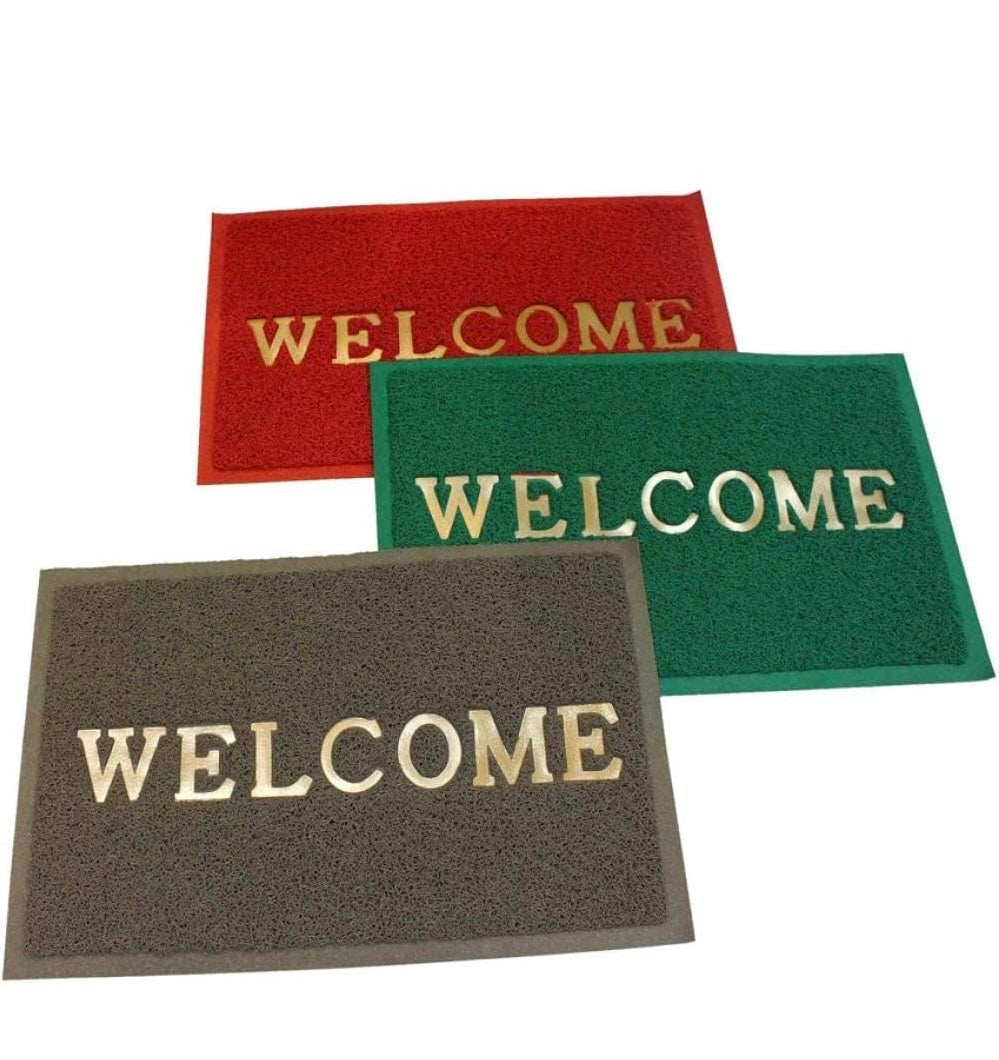 Outdoor Welcome Mat, Anti Slip Footmat, Welcome Rubber Footmat, Elegant Entrance Doormat