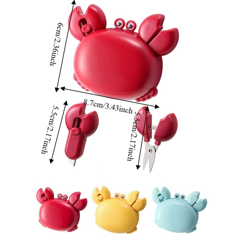 4 In 1 Magnetic Crab Bottle Opener with Mini Scissors, Multifunction Fridge Kitchen Tool with Strong Magnet, Compact Bottle Cap Opener, Kitchen Gadget