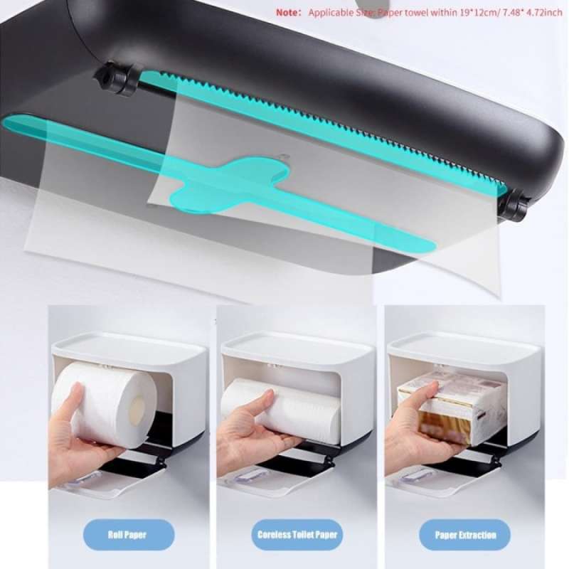 Wall Mounted Toilet Roll Holder With Storage Shelf, Toilet Paper Box, Hand Wiping Tissue Dispenser, Toilet Tissue Rack