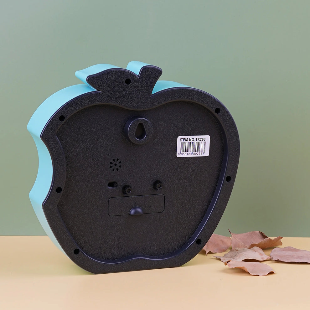 Apple Shape Bedside Desk Clock, Decorative Wall Clock, Living Room Home Clock