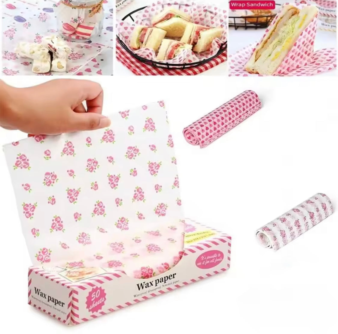 Greaseproof Wax Paper Sheets, Paper Sheets For Food Wrapping, Wax Paper For Baking And Packaging