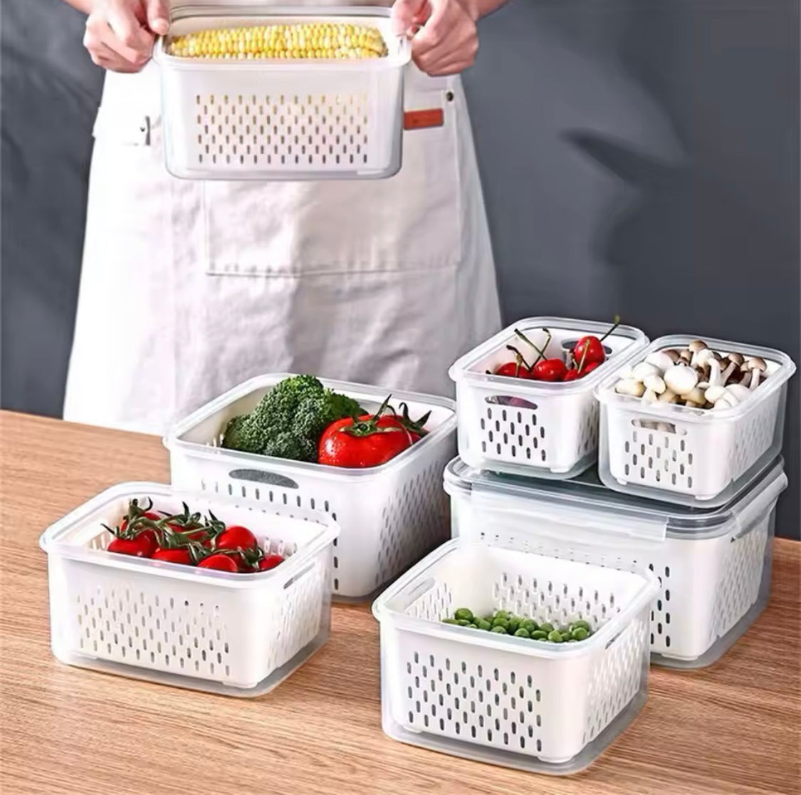 3Pcs Food Storage Containers with Lids, Fridge Container Box With Lid, Multifunctional Kitchen Accessories