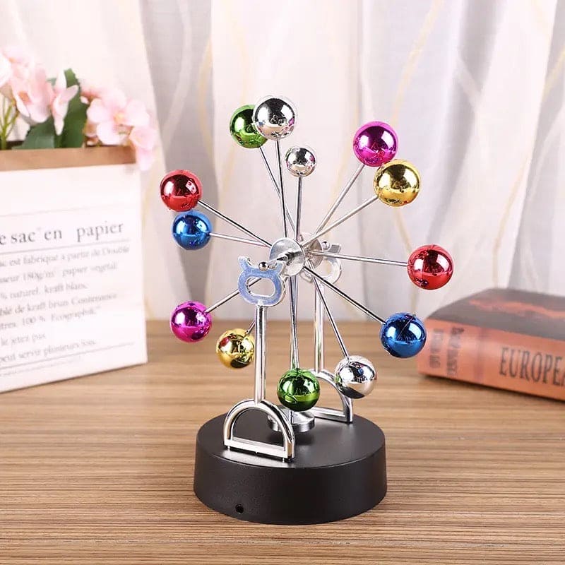 Magnetic Ferris Wheel, Ornaments Home Decor, Rotation Ferris Wheel Desk Toy, Perpetual Motion Physics Science Toy, Newton Pendulum Perpetual Motion Cradle