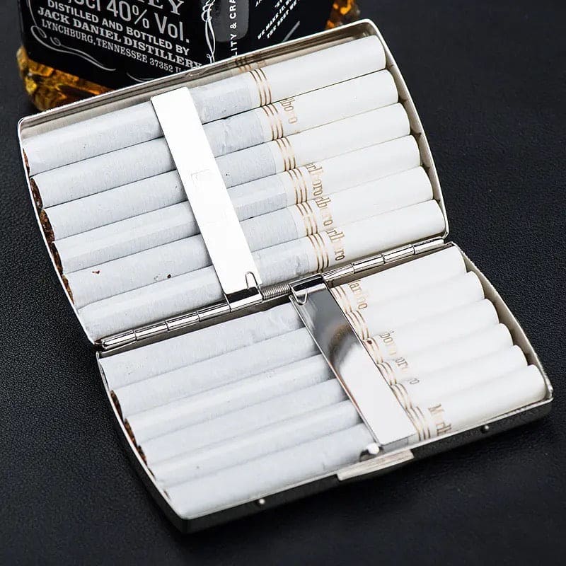 Vintage Printed Cigarette Case, 12 Cigarette Storage Box, Retro Flip Cigarette Dispenser, Ultrathin Portable Men's Cigarette Box, Portable Sealed Waterproof Smoking Case, Portable Cigarette Box, Sleeve Pocket Tobacco Pack Cover