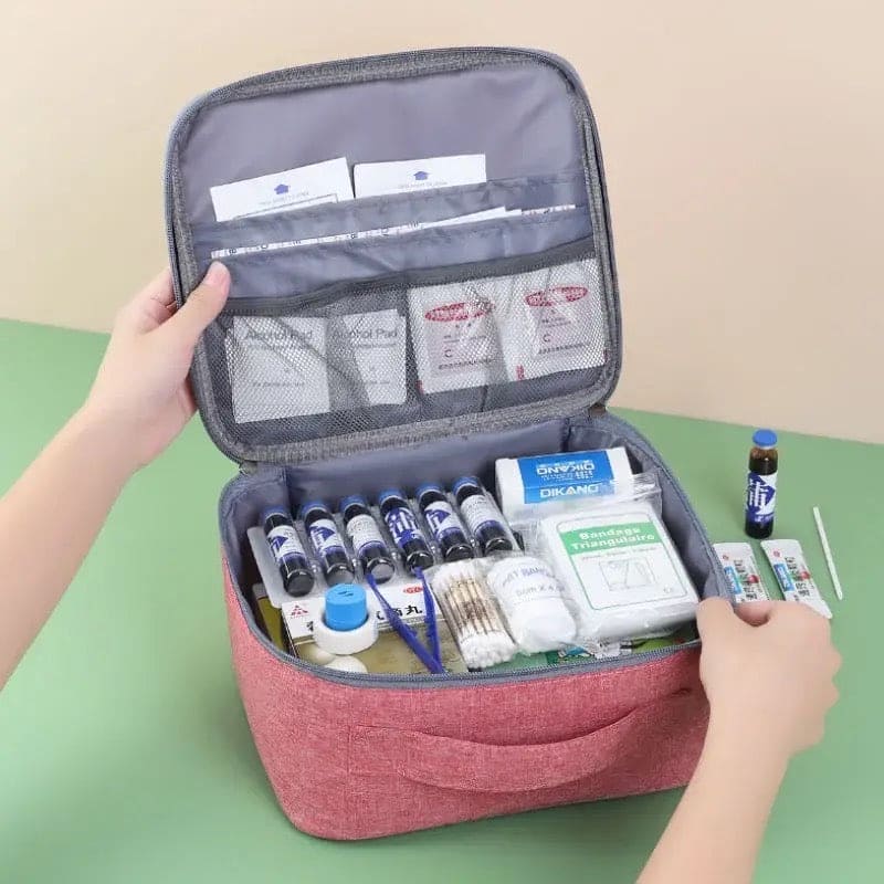 Travel Pharmacy Bag, First Aid Kit Pouch, Medicine Storage Bag for Home, Office, Outdoor, Waterproof Survival Emergency Bag, Travel Rescue Pouch, First Responder Medical Bag, Medical Supplies Organizer Bag, Multifunctional Large Capacity Bag