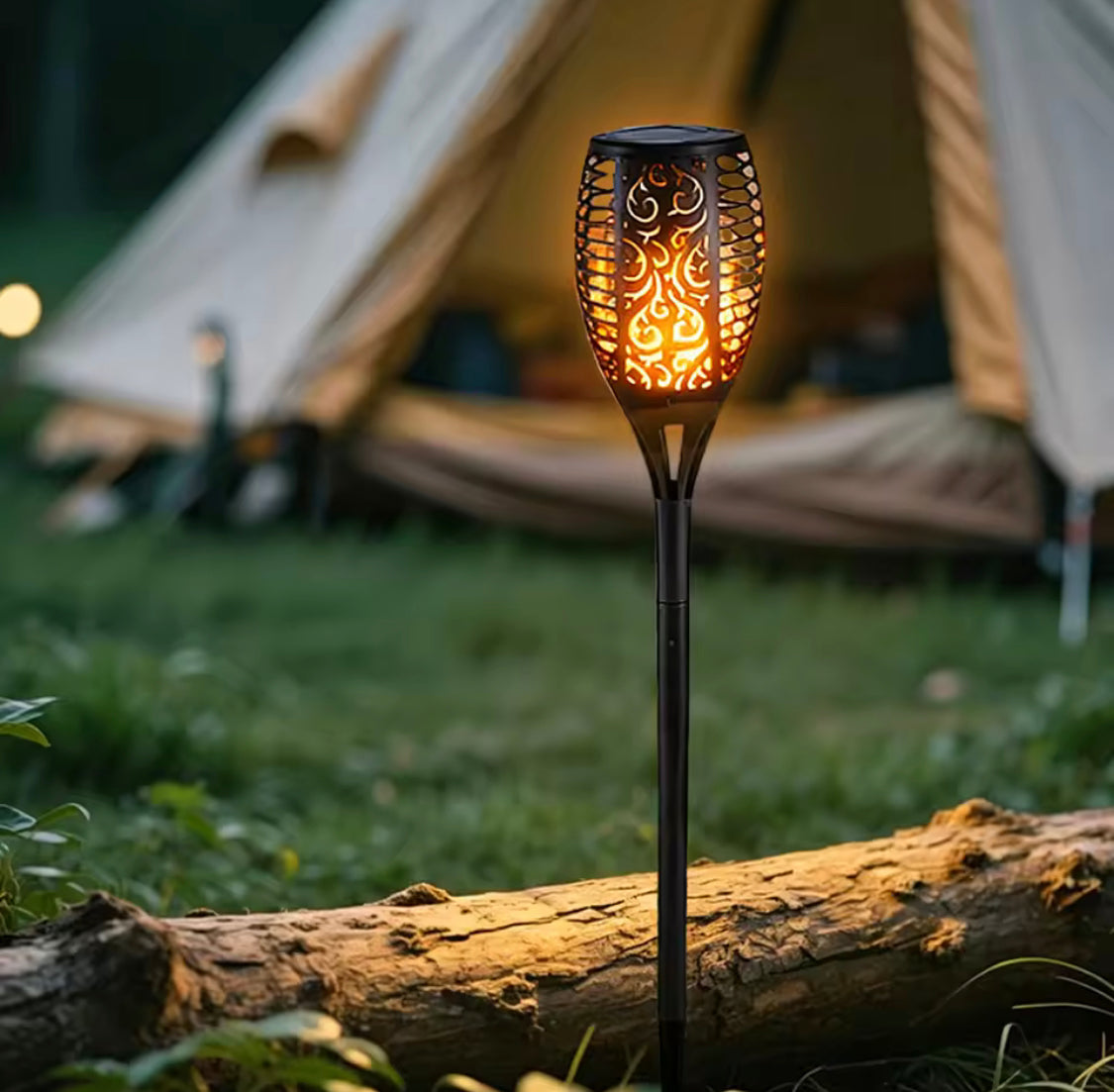 Outdoor Garden Solar Flickering Flame Light, Garden Yard Lamp, LED Garden Torch Lights