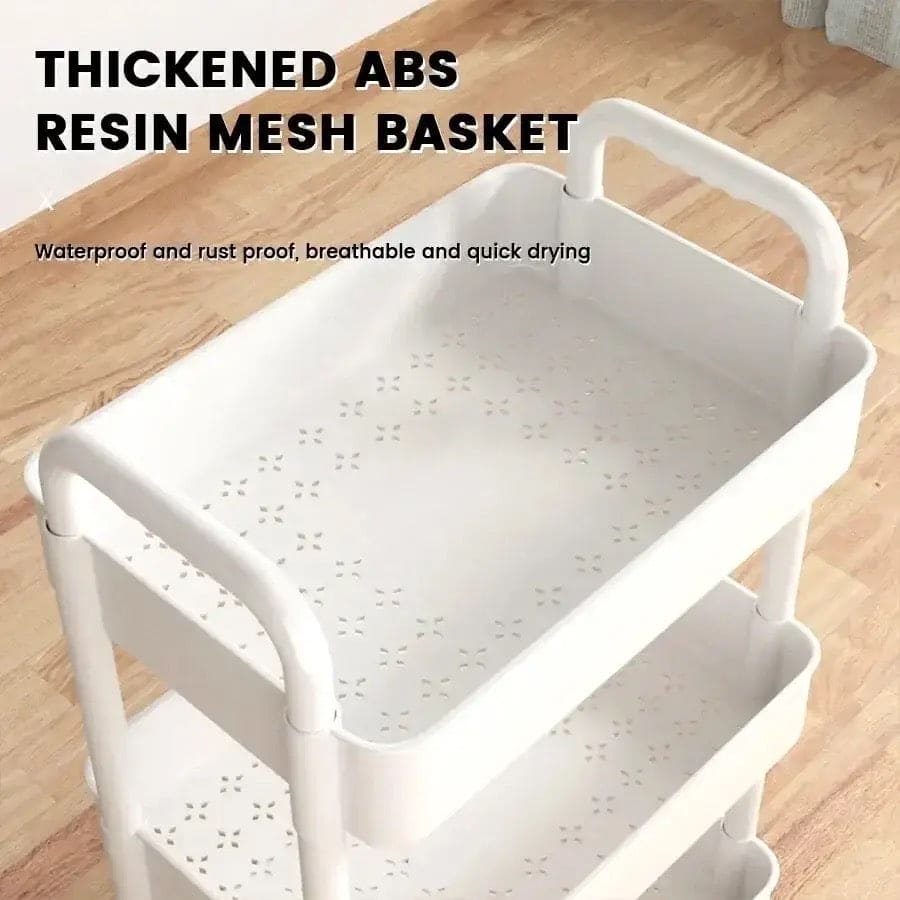 Mobile Durable Rolling Cart, Multi Layer Kitchen Trolley Cart, Snacks Storage Rack with Wheels,  Movable Gap Storage Rack, Trolley Organizer Auxiliary Cart, Home Snack Vegetables Storage Rack with Wheels