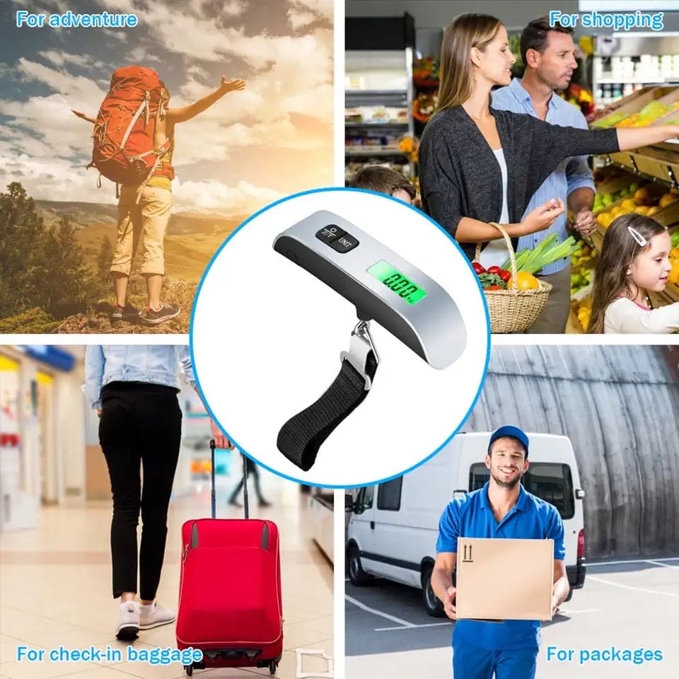 Electric Luggage Scale, Portable Digital Scale, Travel Weighs Baggage Bag Weight Balance Tool, Portable LCD Digital Hanging Scale, Portable Digital Travel Scales for Suitcases And Bags