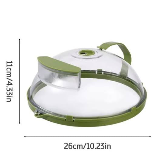 Transparent Food Cover Dome, Microwave Splatter Cover With Water Steamer, Reusable Microwave Food Cover, Kitchen Food Cover with Lock Clips
