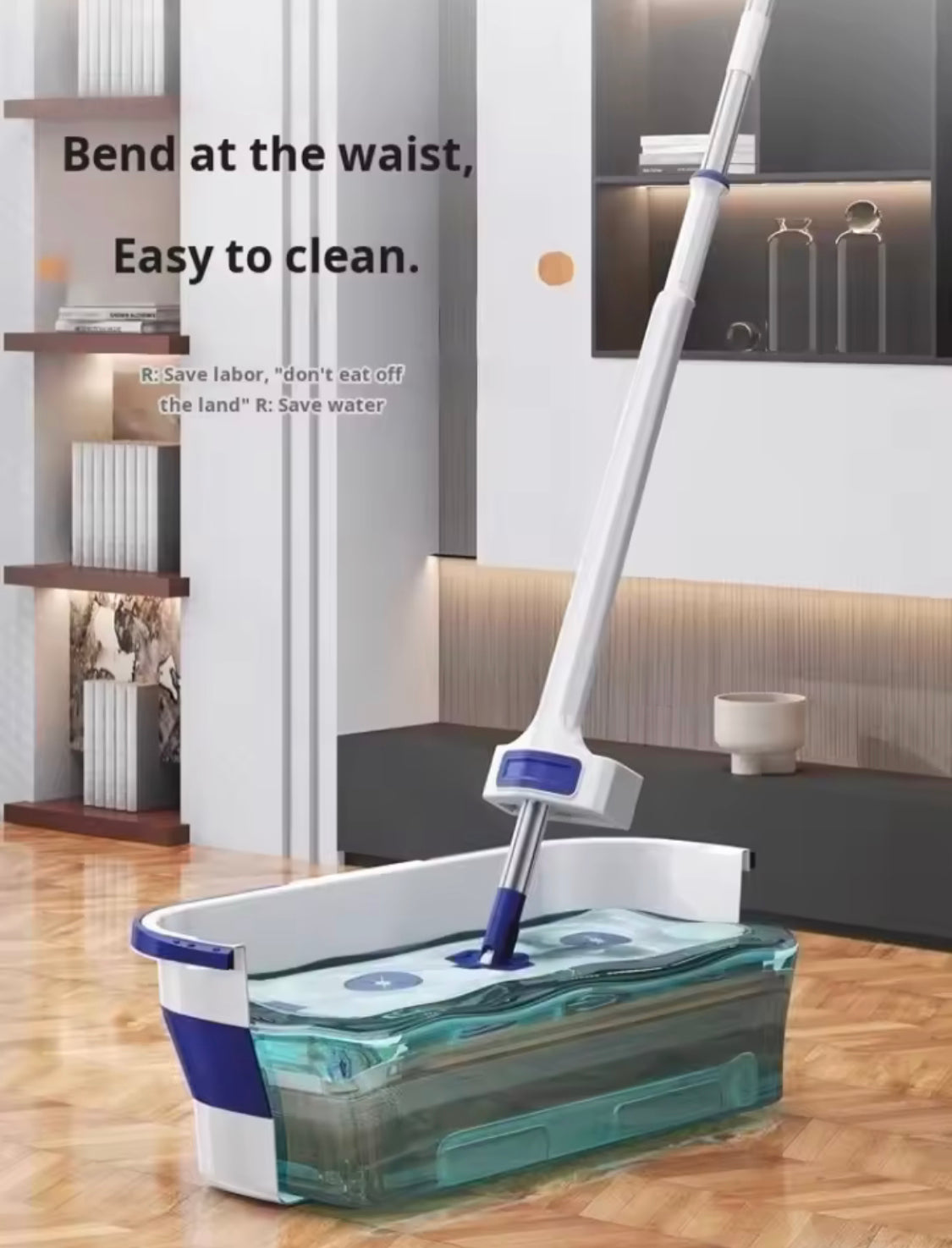 Household Flat Mop Mop With Bucket, Universal Cleaning Squeeze Mop, Home Office Cleaning Mop