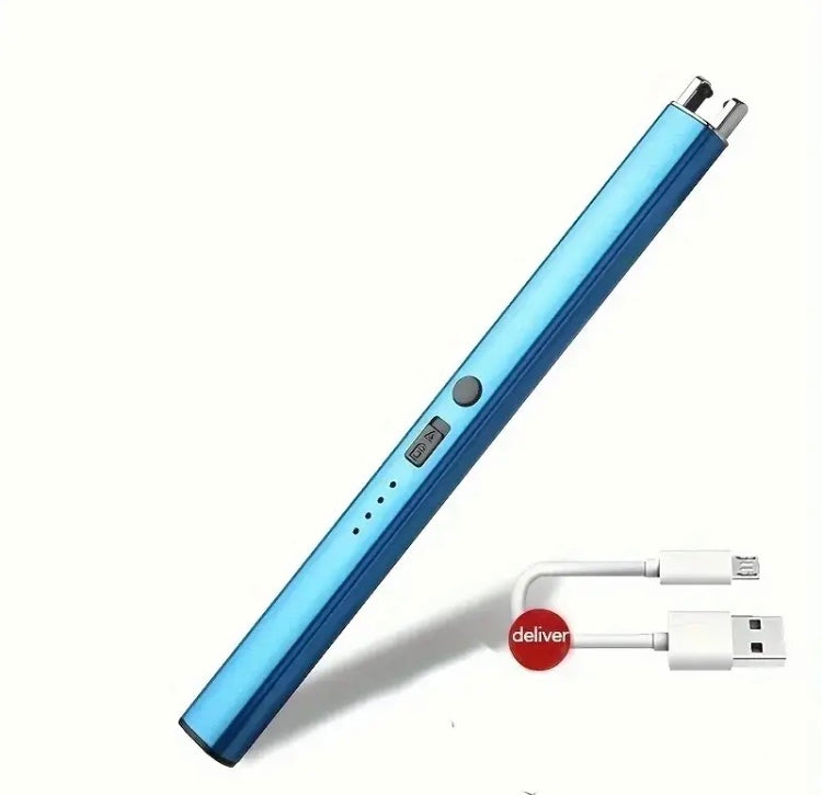 Pen Style USB Lighter, Portable Wind Proof Arc Plasma Electric Lighter, LED Display Kitchen Lighter