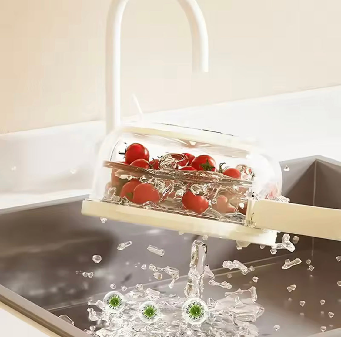3 in 1 Drain Basket Storage Box, Fruit And Vegetable Washing Bowl With Strainer, Fruit And Vegetable Dehydrator Basket