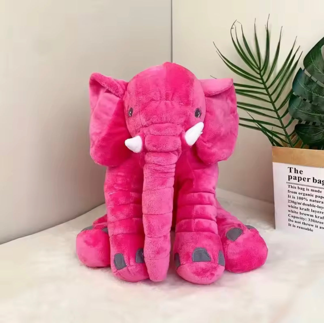 Elephant Design Plush Toy, Elephant Grinding Teeth Toy, Kids Elephant Huggable Pillow, Elephant Design Stuffed Toy