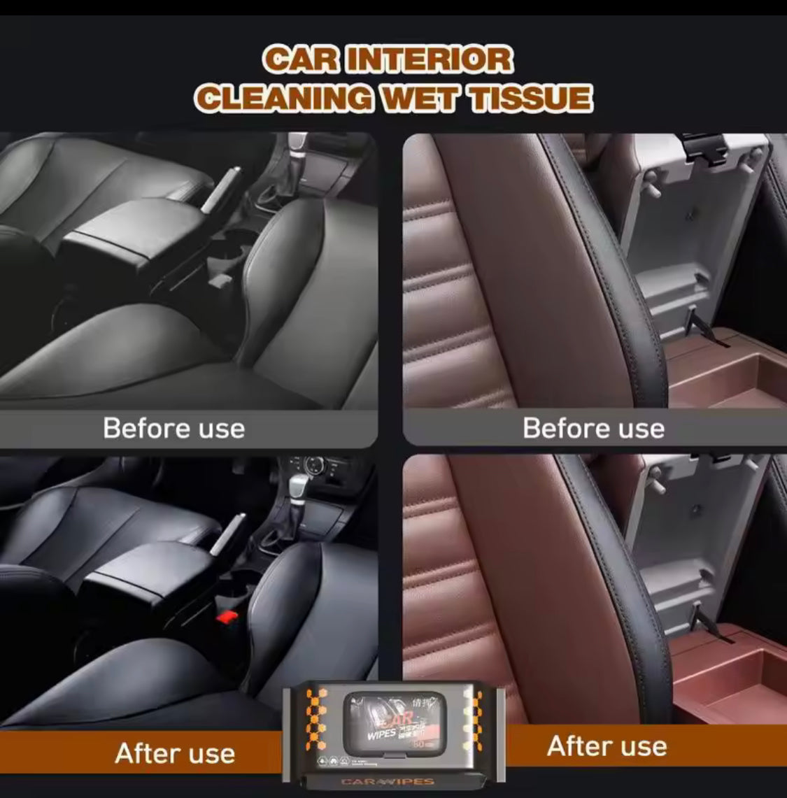 80pcs Dashboard Car Wipes, Vehicle Interior Wipe Tissues, Dust Removal Cleaning Car Wipes