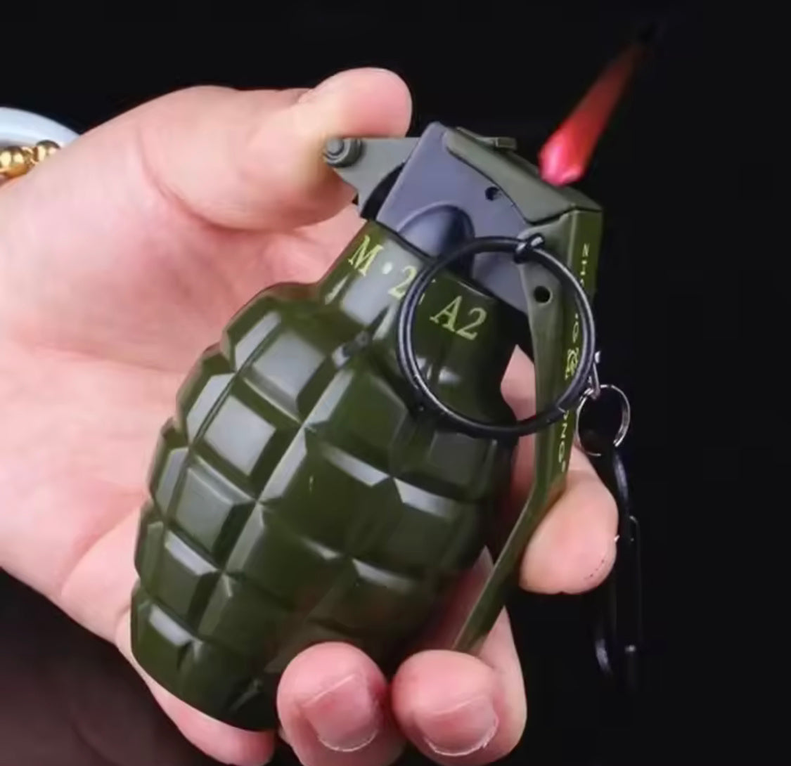 Grenade Model Windproof Lighter, Portable Metal Keychain Windproof Lighter, Cigar Cigarettes Lighters