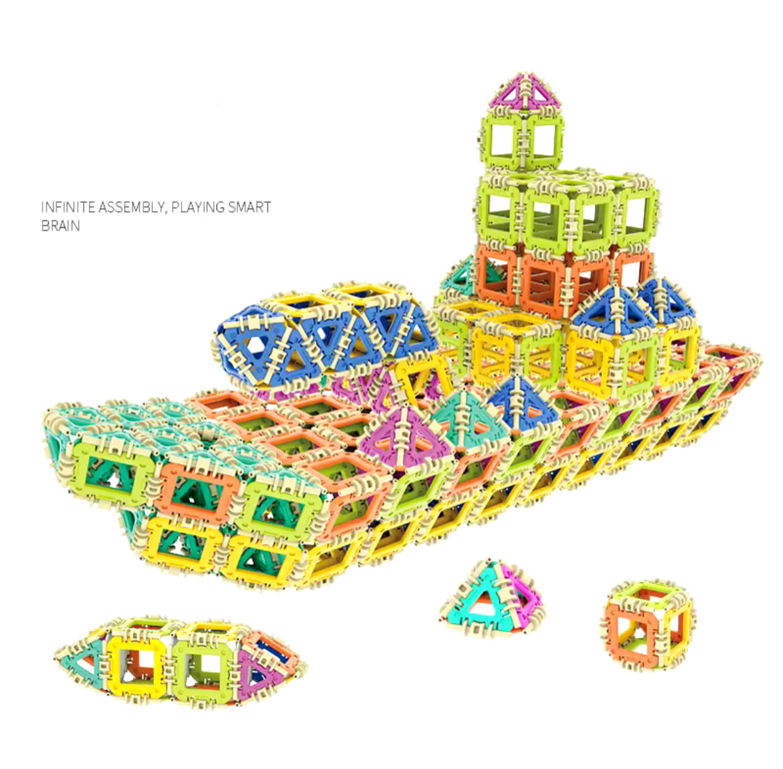 80 Pcs Buckle Building Blocks Toy, Three Dimensional Thinking Puzzle Toys, Puzzle Assembling Children Educational Toy