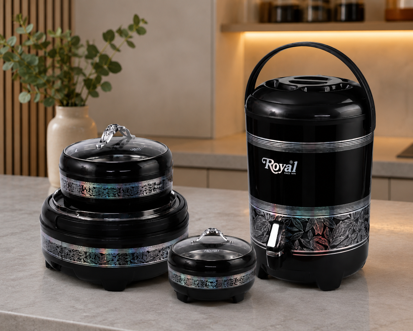 3Pcs Insulated Food And Beverage Server Set, Double Wall Insulated Hot Pot Serving Set, Multipurpose Thermal Food Storage Set