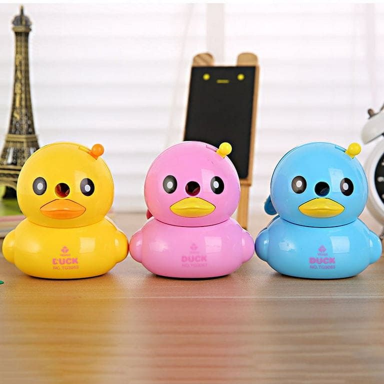 Cute Ducky Pencil Sharpener,  ABS Hand Pencil Sharpener, Desktop Rotary Sharpener, Hand Pencil Sharpener