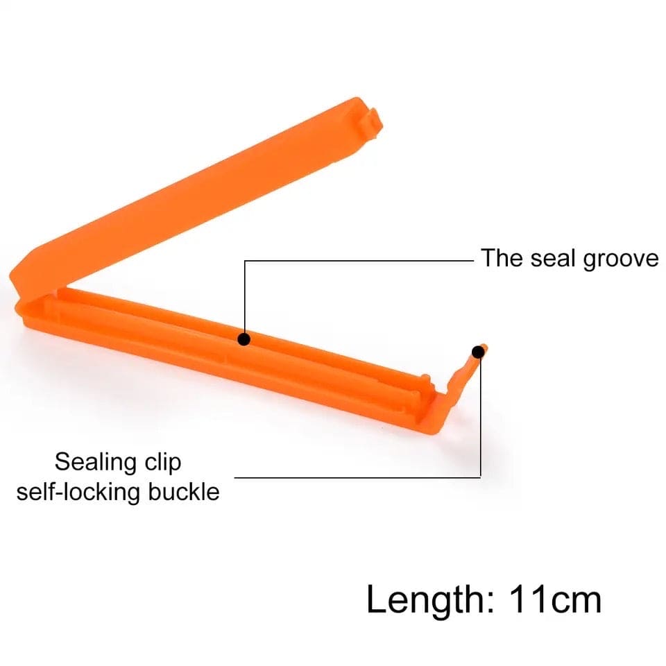 Set Of 4 Bag Sealing Clip, Portable Kitchen Storage Food Snack Seal Clips, Kitchen Storage Sealer Clamp, Plastic Storage Sealing Rod, Clamp Food Close Clip Seal Kitchen Tool, Freezer & Fridge Bag Sealing Clips, Kitchen Food Bag Clips