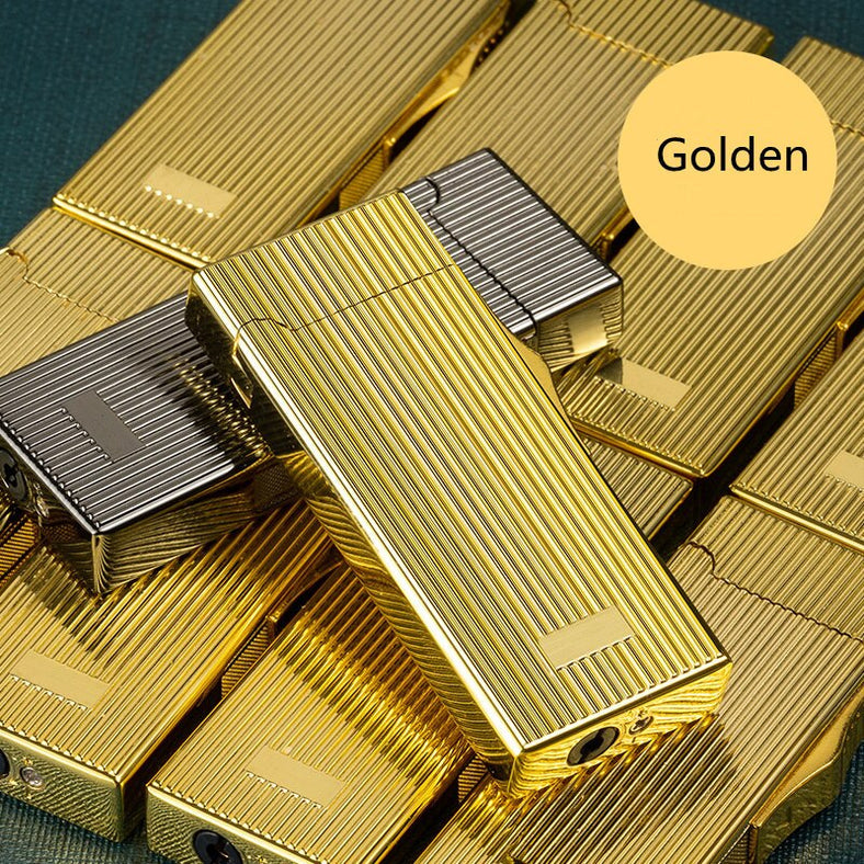 Vintage Style Jet Flame Lighter,  Inflatable Cigar Lighter, Turbine Windproof Cigar Lighter, Portable Gas Smoking Lighter