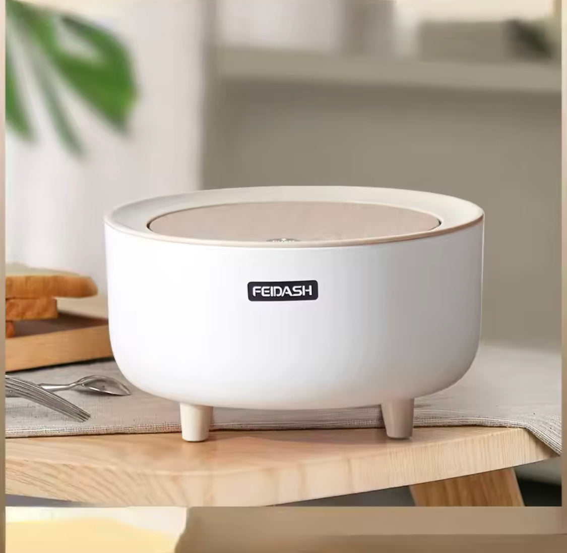 Nordic Press Desktop Trash Can, Creative Desktop Waste Bin, Bedroom Bedside Trash Can With Lid