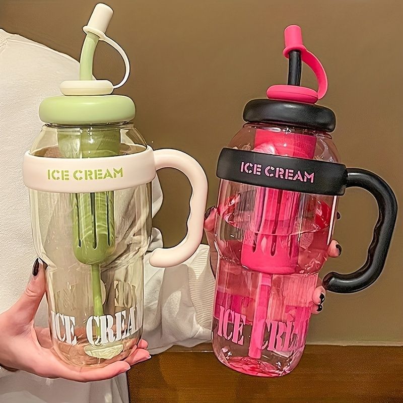 1200ML Large Capacity Water Bottle, Outdoor Sport Travel Bottle, Cute Portable Straw Water Bottle