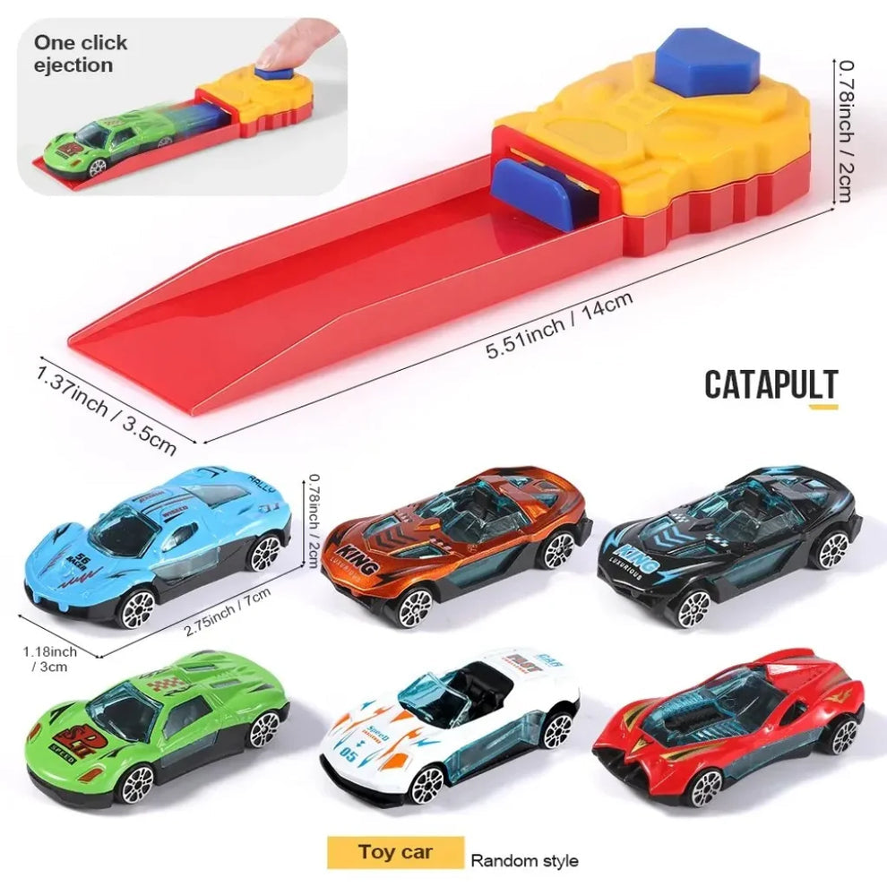 Kids Catapult Launcher Toy, One Click Car Launching Toy, Super Speed Car Launch Game
