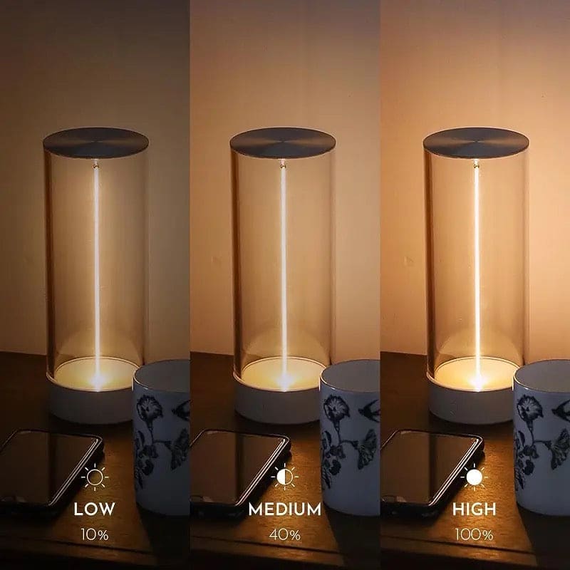 Magnetic Filament Cordless Lamp, Movable Minimalist Table Lamp, 3 Levels Touch Dimmable Rechargeable Nightstand Light, Creative Ambient Light Bar, Outdoor Decoration Night Light, Home Living Room Table Lamp
