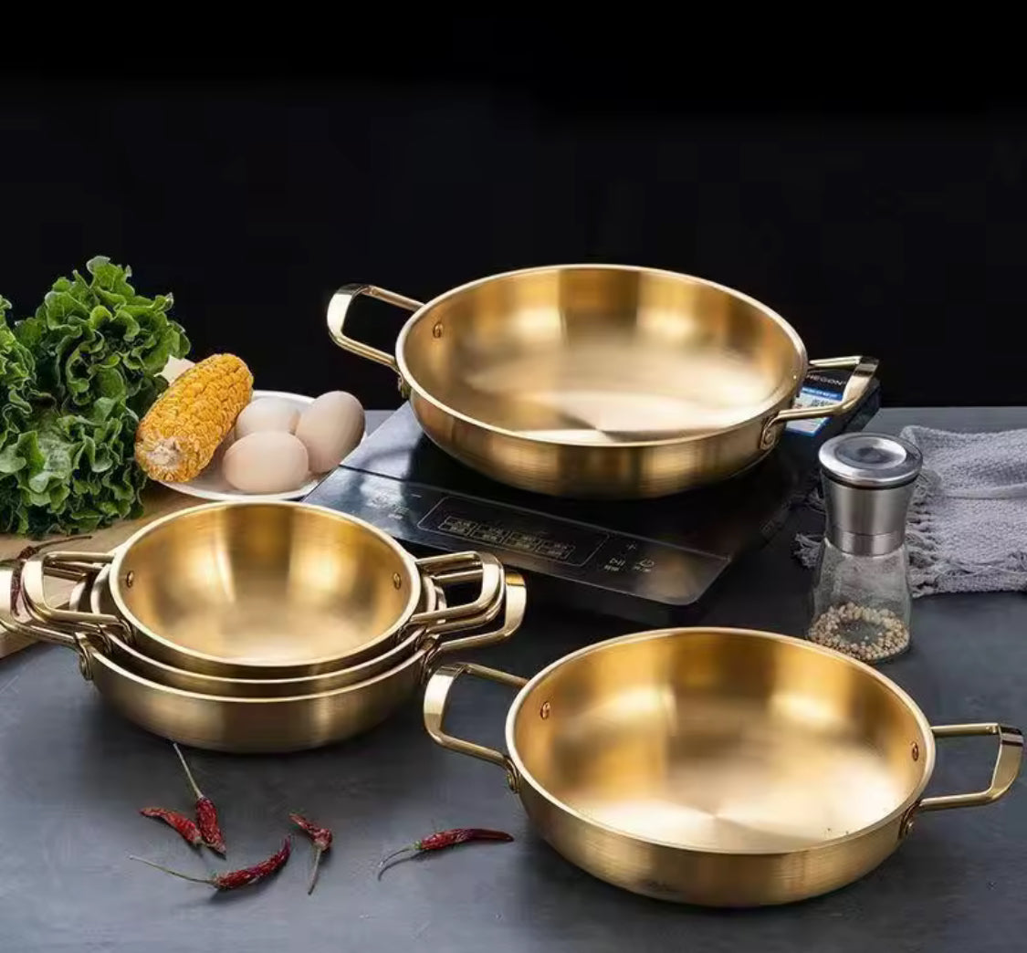 Korean Style Noodles Pot With Handle, Stainless Steel Cookware Pan, Kitchen Cooking Pan