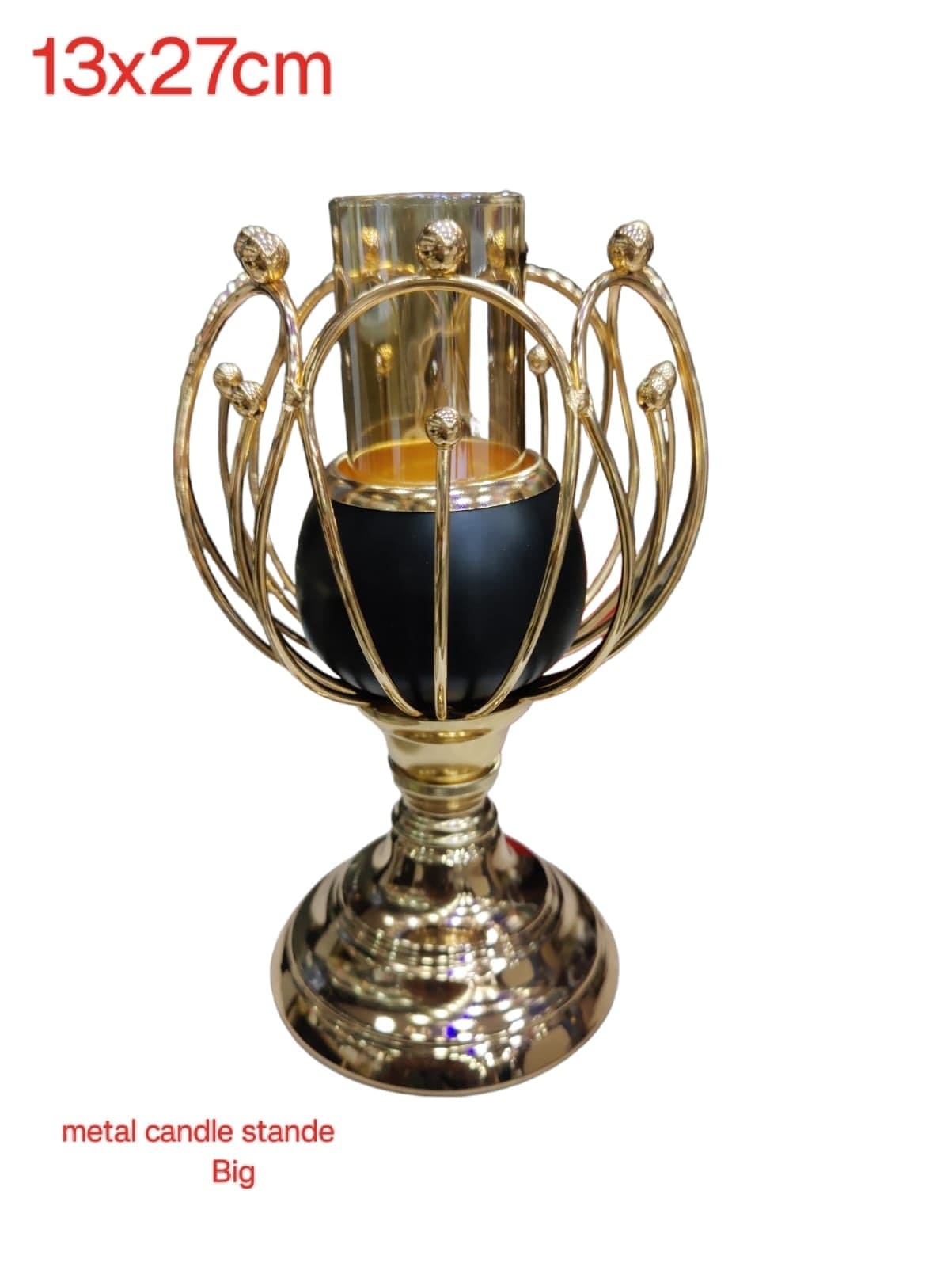 Eleanor Caged Candle Holder, Classical Iron Candle Holder With Stand, Gold Lantern Metal Candlestick, Nordic Home Decor Wrought Iron Candle Holder, Metal Candlestick Wedding Bedroom Table Decoration