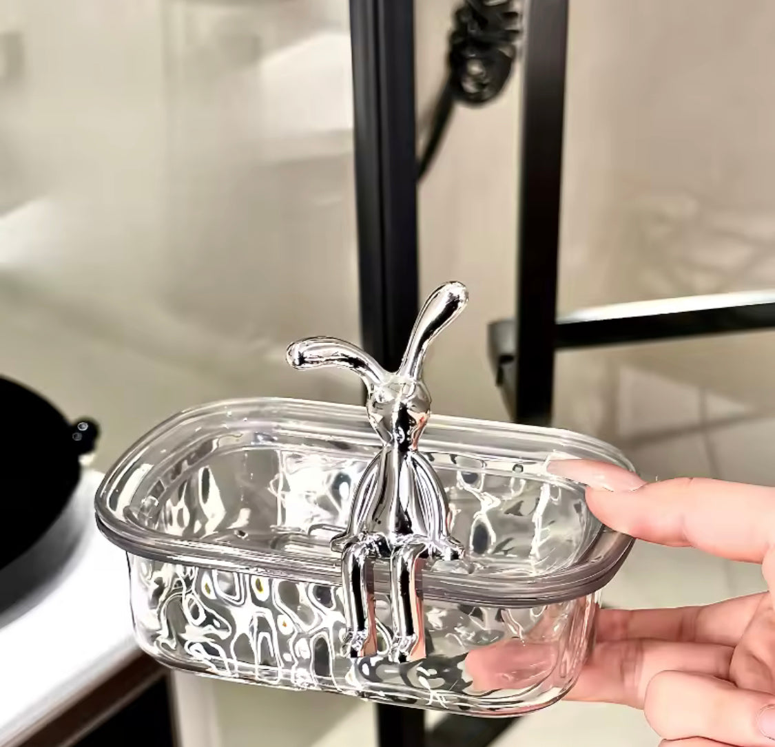 Rabbit Decor Soap Box, Bathroom Soap Dish, Bathroom Kitchen Sink Countertop Soap Box, Bathroom Accessories