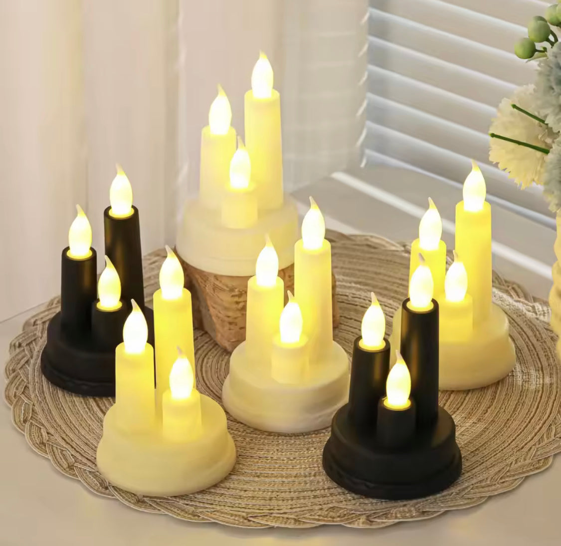 LED Flameless Candle, Vintage Candlesticks, Decoration Atmosphere Light, Battery Operated Candle
