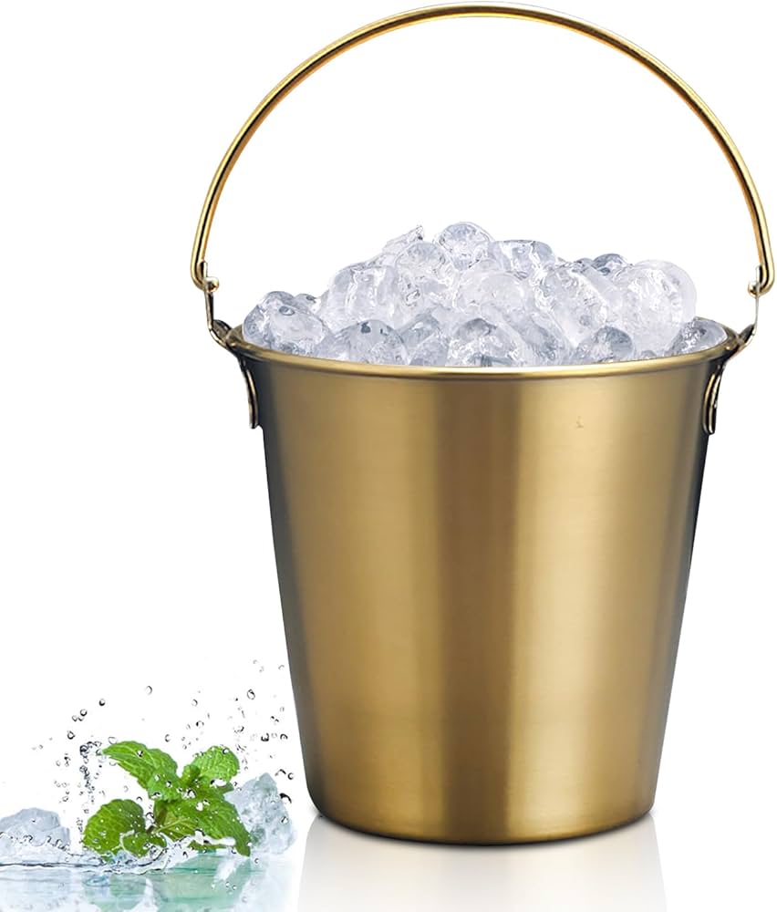Double Wall Beverage Ice Bucket, Stainless Steel Ice Bucket, Elegant Ice Bucket for Parties And Gatherings,
Ice Bucket for Cold Drinks