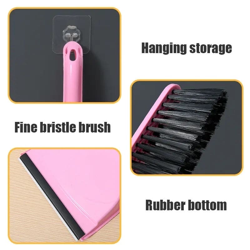 Mini Cleaning Brusper, Small Broom Dustpans Set, Desktop Sweep Desk Broom and Dustpan Set, Home School Office Clean Tool, Dust Removal Soft Bristle Brush with Dustpan, Mini Handy Dust Cleaning Sweeping Brush, Floor Dust Collector