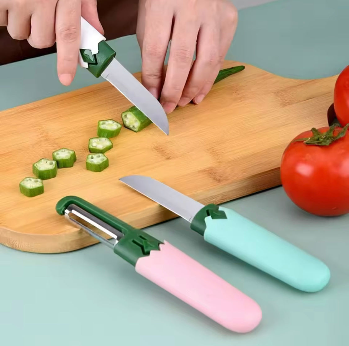 2 In 1 Fruit Knife And Peeler, Portable Multifunctional Knife And Peeler, Stainless Steel Dual Purpose Peeler