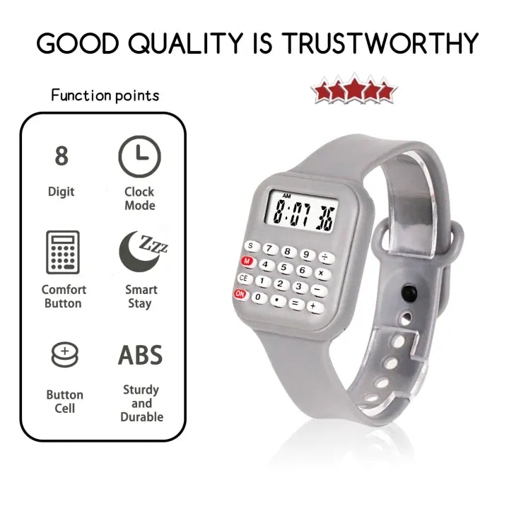 Mini Calculator Kids Wrist Watch,     Smart Calculator Wristband,     Calculator Wristband for Kids,     Kids Digital Calculator Bracelet