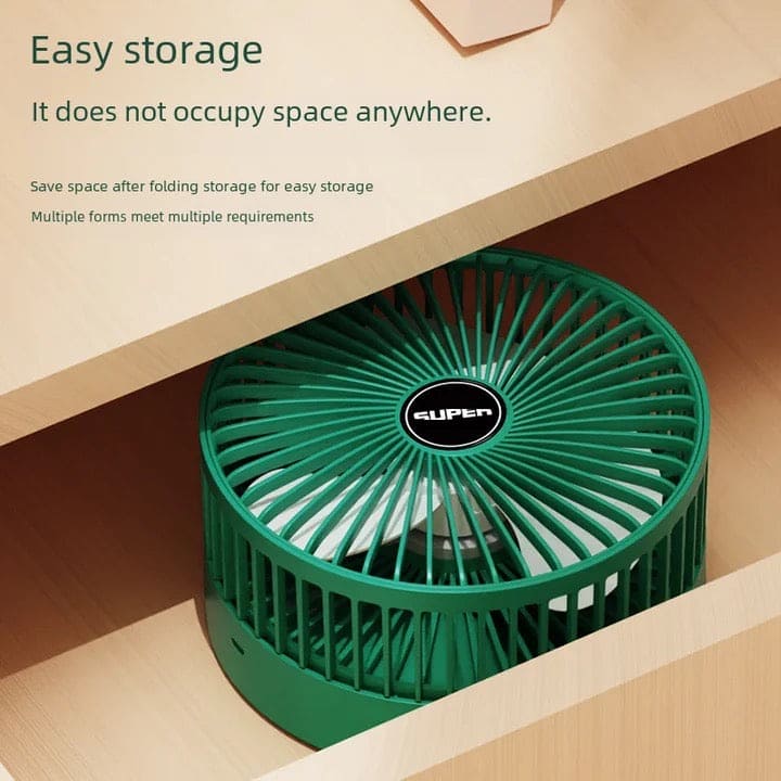 Telescopic Folding Fan, Mini Electric Desktop Fan, Portable Summer Rechargeable Fan, Multifunctional Adjustable Table Fan, Silent Table Top Personal Fan, Super Mobile Stand Folding Fan