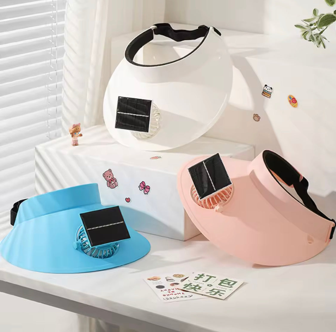 Solar Powered Cooling Hat, Cap With Solar Cooling Fan, Rechargeable Co ...