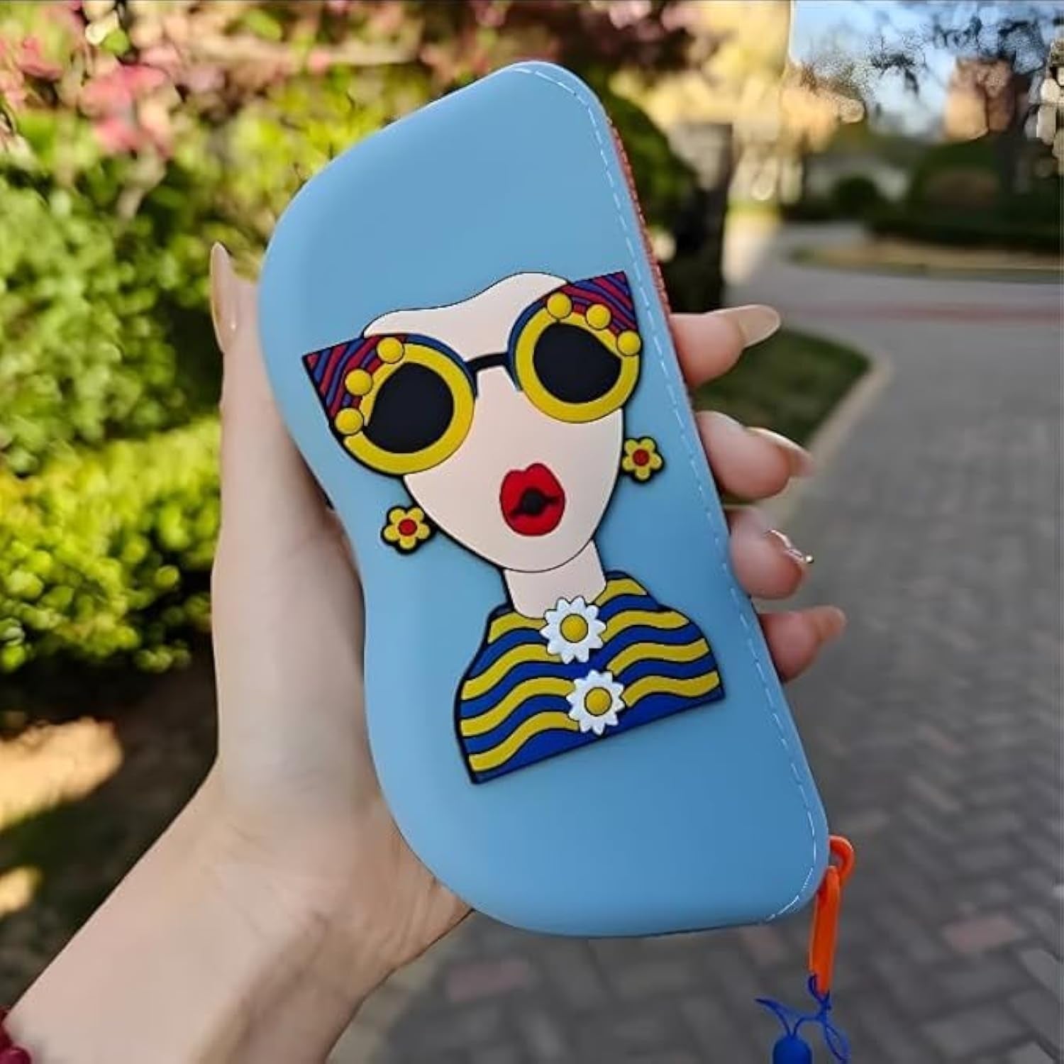 Silicone Sunglasses Case, Portable Travel Glasses Holder Cover, Waterproof Shockproof Eyeglass Case, Nova Style Pouch