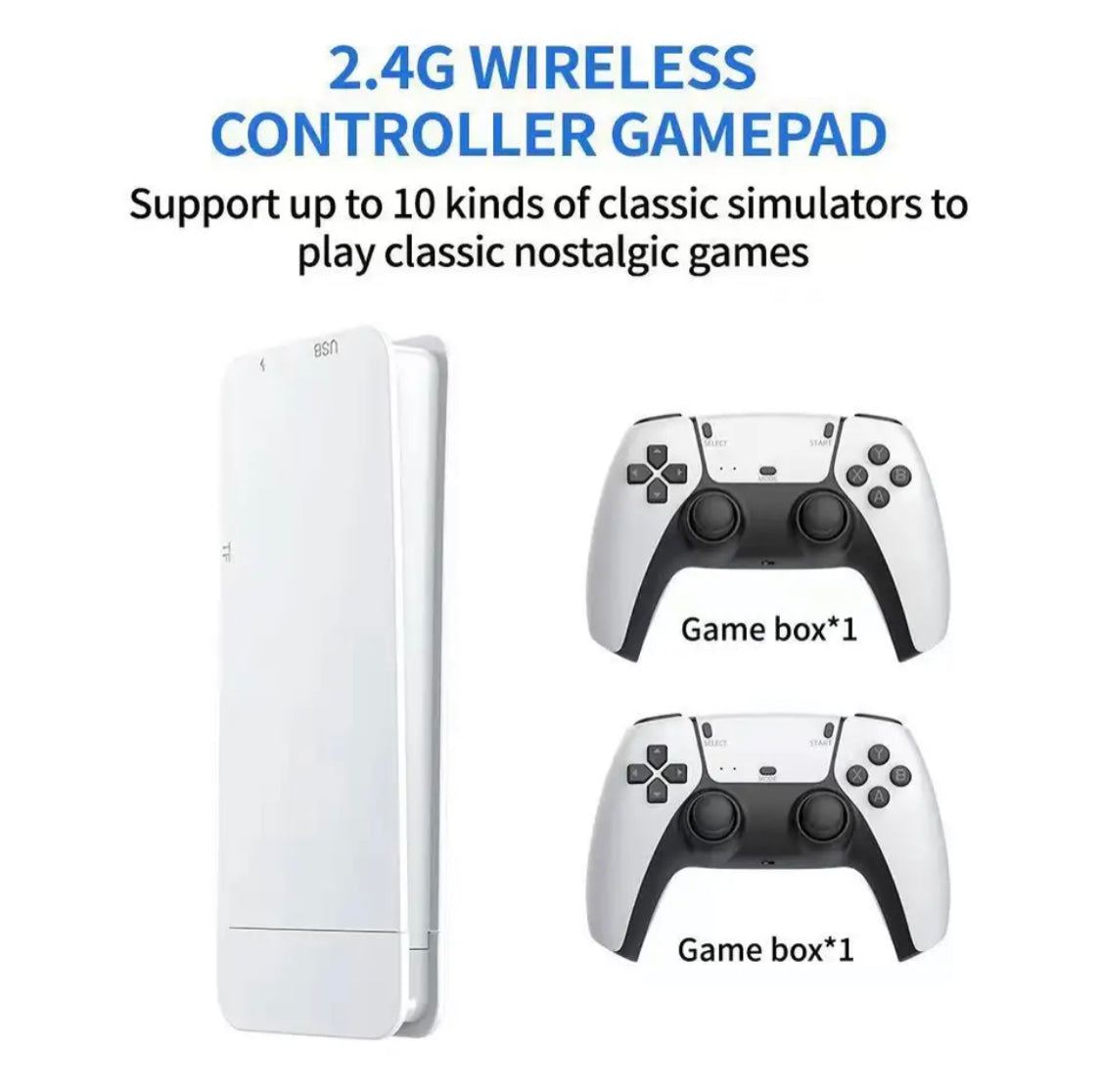 M15 4K HD Game Console with Double Wireless Controller, 4K Video Game Console, Handheld Game Player HD TV Game Stick