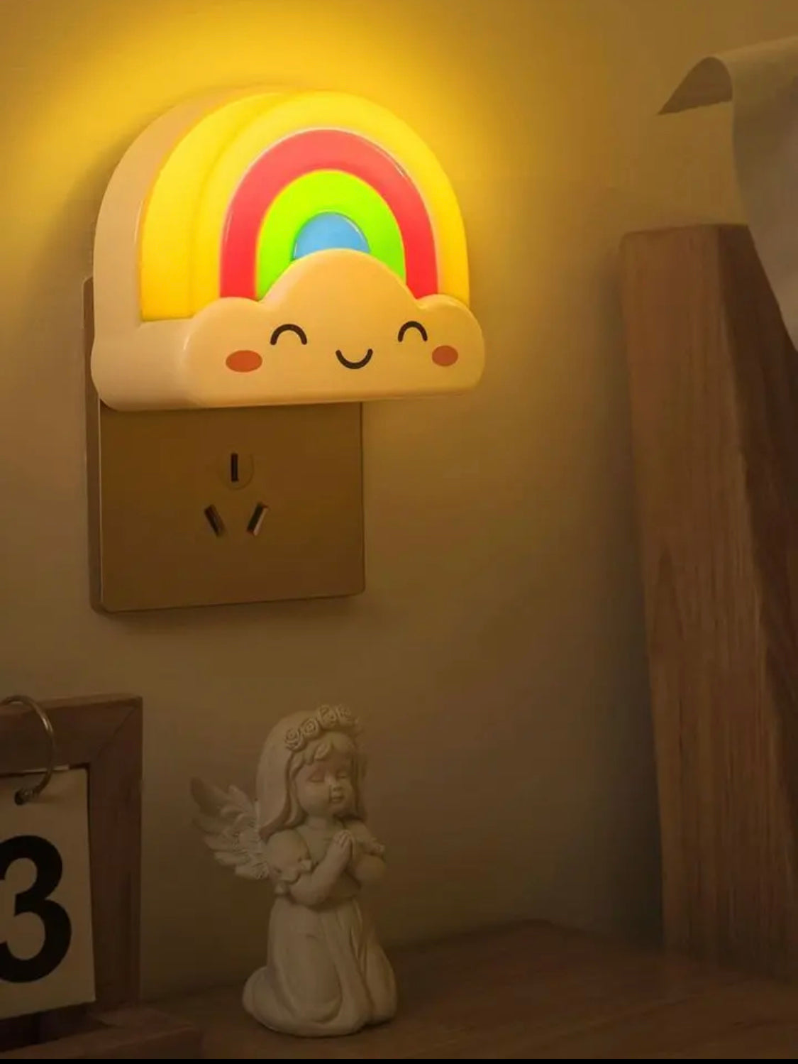 Rainbow Remote Control Night Light, Bedroom Night Lamp, Cute Kids Night Light Lamp