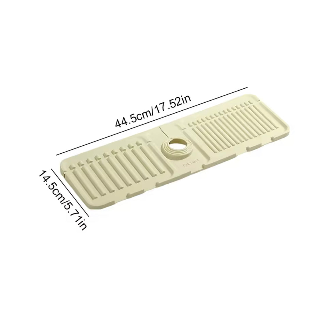 Silicone Faucet Drain Pad, Kitchen Faucet Mat, Bathroom Sink Draining Pad, Silicone Splash Guard