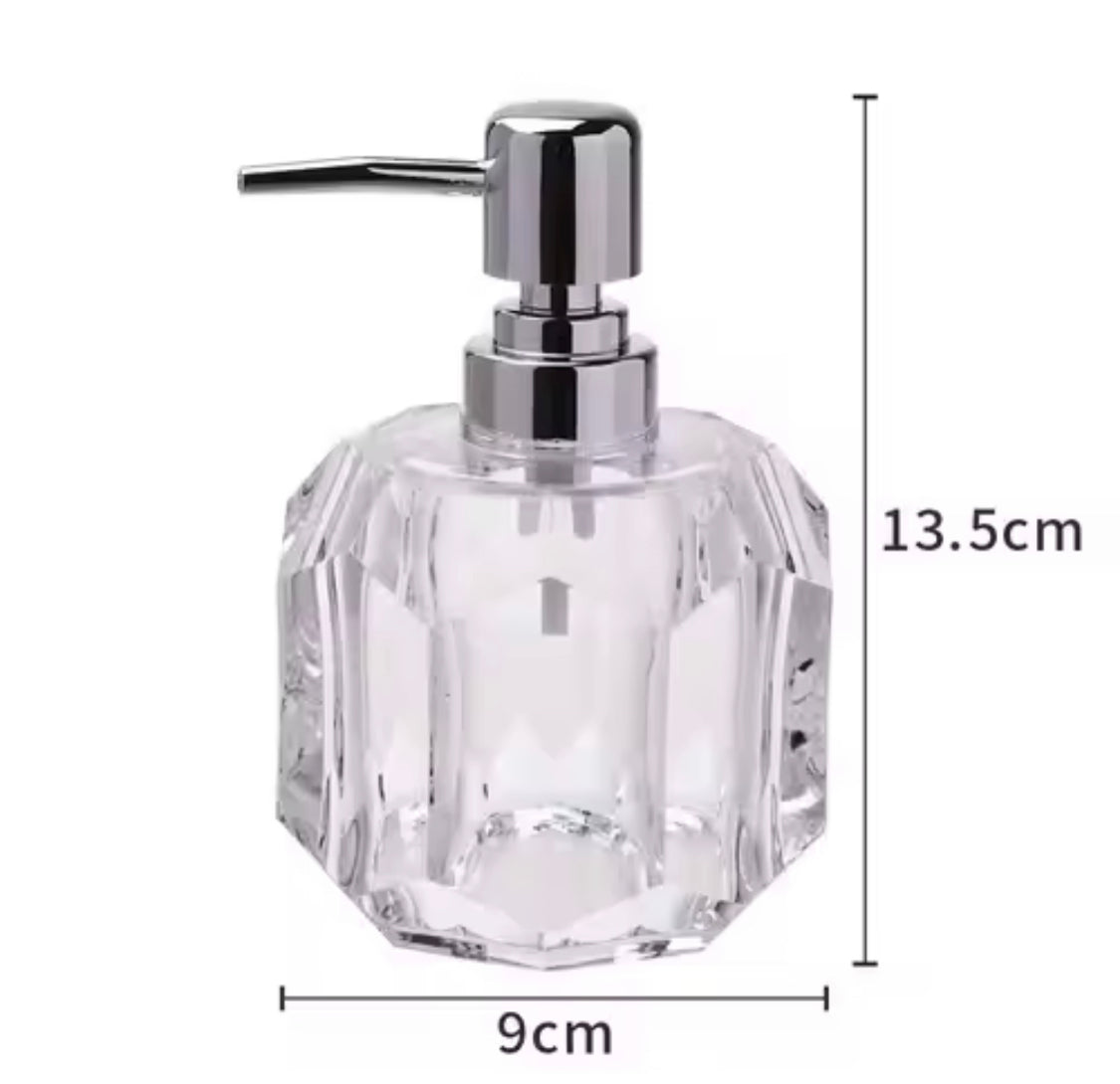 Acrylic Bathroom Set, Crystal Glass Soap Dispenser, Crystal Bathroom Decoration Accessories Set Of 4, Acrylic Bathroom Accessory Set