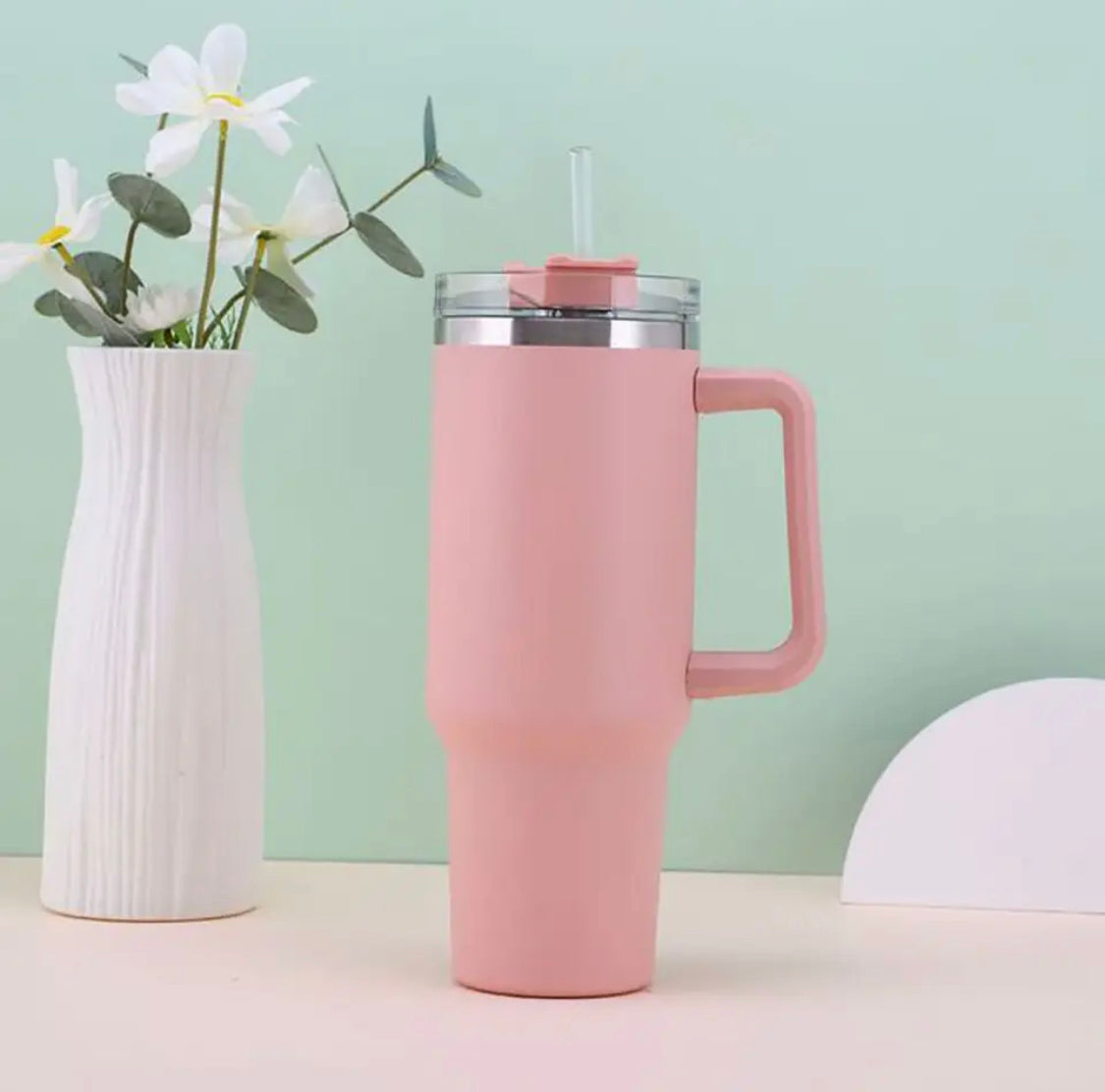 Double Wall Vacuum Tumbler, Stainless Steel Insulated Water Bottle, Stainless Steel Tumbler Cup with Lid Straw