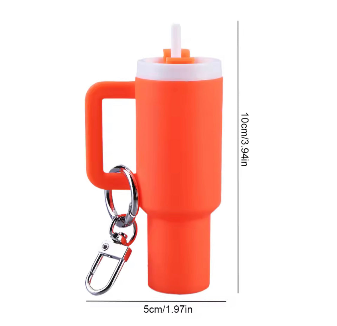 Mini Stanley Accessories Holder Keychain, Cute Tumbler Cup Handle Decoration, Mini Tumbler Lip Balm And Accessories Holder, Cute Mini Tumbler Storage Case