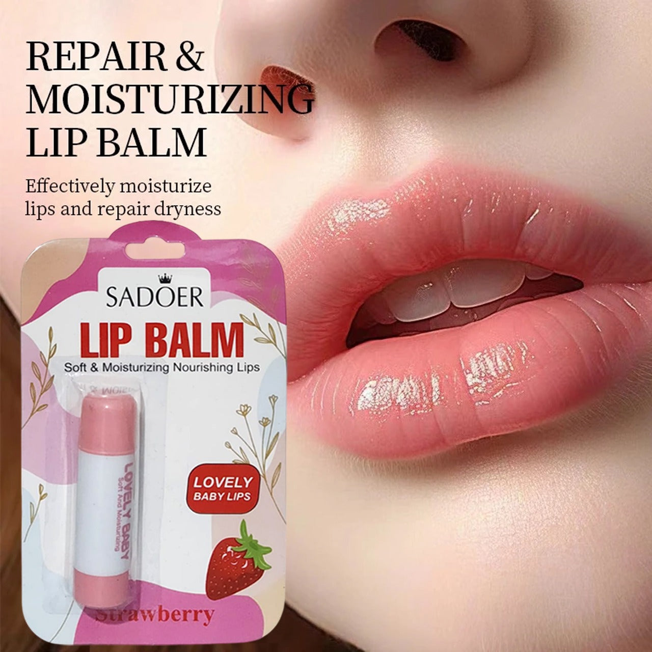 Set Of 2 Fruity Flavours Lip Balm, Long Lasting Moisturizing Lip Balm, Flavoured Moisturizing Lip Balm